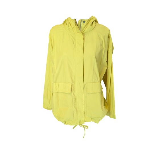 Eileen Fisher Jackets & Blazers - Eileen Fisher Yellow Windbreaker Jacket Hooded Organic Cotton Nylon Large